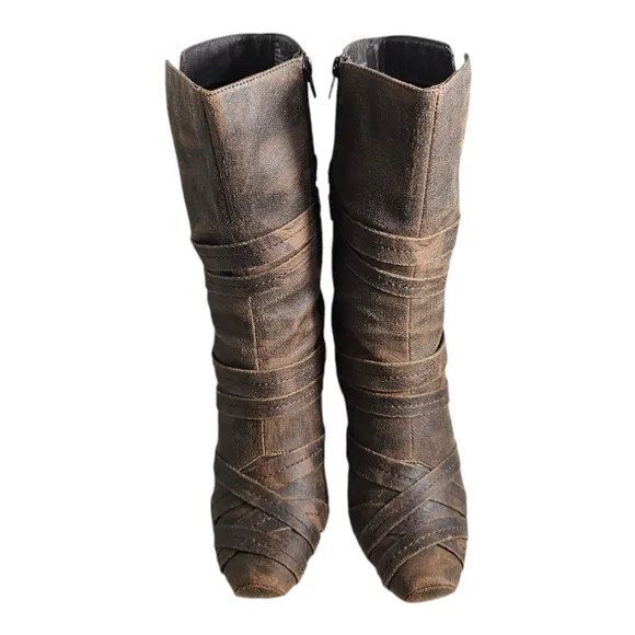 Two Lips Lattice Boot Size 10 M Mid Calf Boots