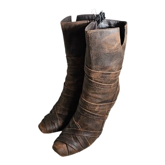 Two Lips Lattice Boot Size 10 M Mid Calf Boots