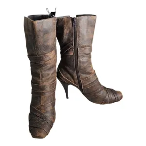 Two Lips Lattice Boot Size 10 M Mid Calf Boots