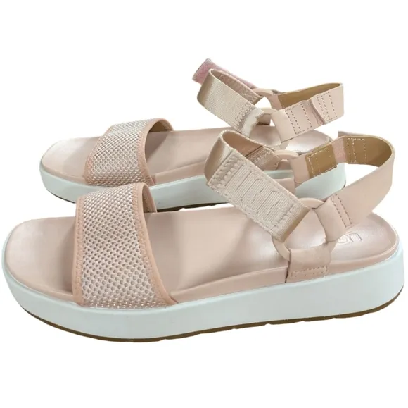 UGG Aissa Sandals Pink White Platform Size 8.5