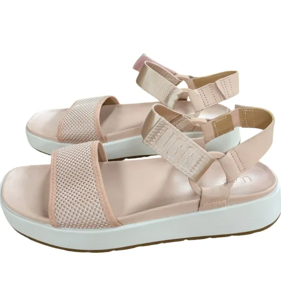 UGG Aissa Sandals Pink White Platform Size 8.5