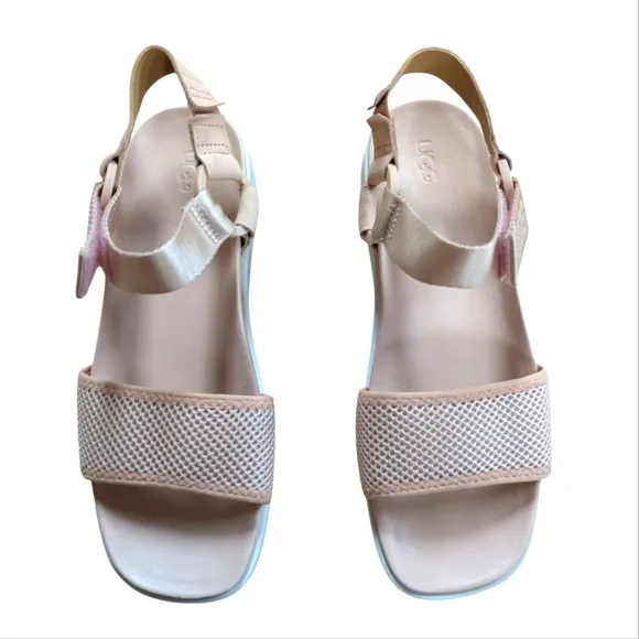 UGG Aissa Sandals Pink White Platform Size 8.5