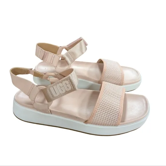 UGG Aissa Sandals Pink White Platform Size 8.5