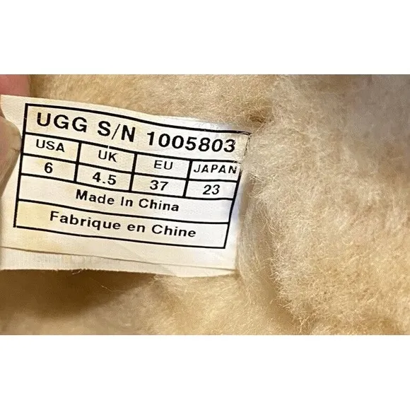 Ugg Australia Chestnut Shearling Lined Boots 1005803 Women's Sz 6 EUC