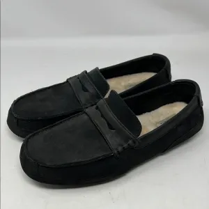 UGG AUSTRALIA Slate Gray Nubuck Leather Slip On Driving Loafer Shoe MENS SIZE 9