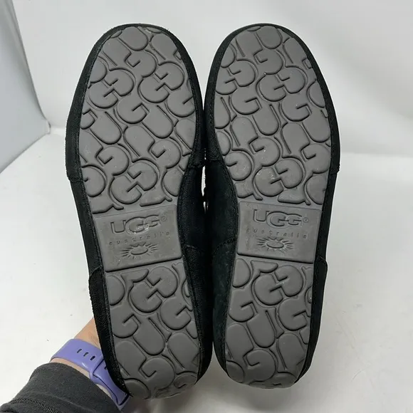 UGG AUSTRALIA Slate Gray Nubuck Leather Slip On Driving Loafer Shoe MENS SIZE 9