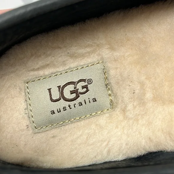 UGG AUSTRALIA Slate Gray Nubuck Leather Slip On Driving Loafer Shoe MENS SIZE 9