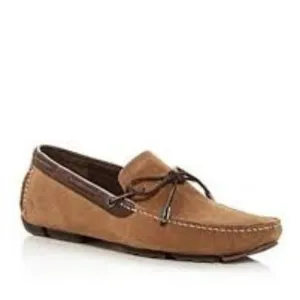 UGG Bel air Nubuck Leather Moc Toe Loafers In Chestnut Leather