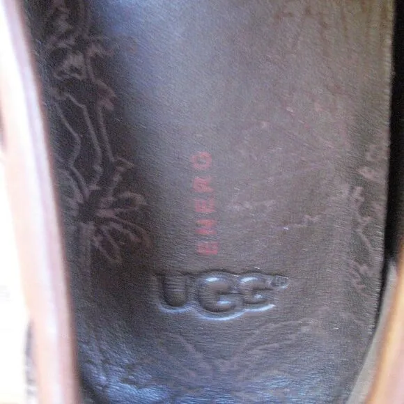 UGG Bel air Nubuck Leather Moc Toe Loafers In Chestnut Leather