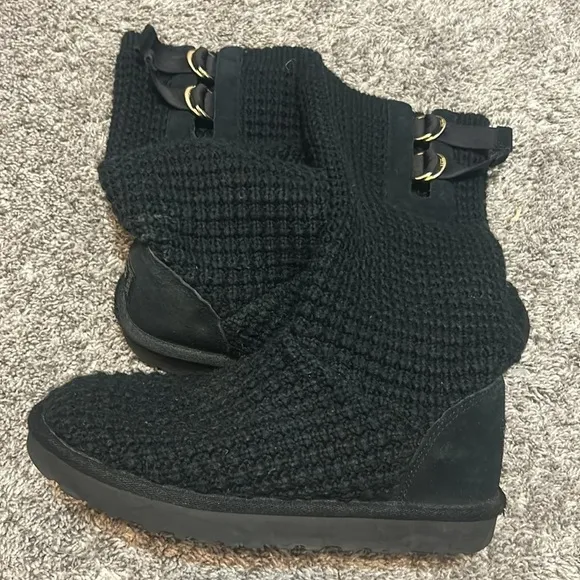 UGG Black Classic Solene Tall Boots Size 9