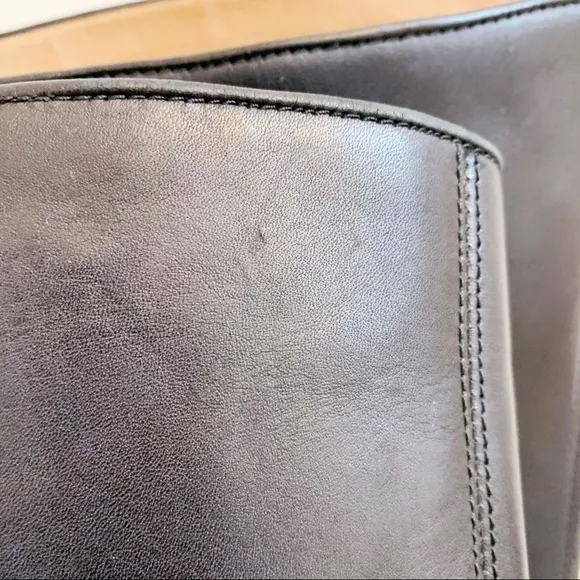 UGG Black Leather Whipstitch Tall Boots Sz 8