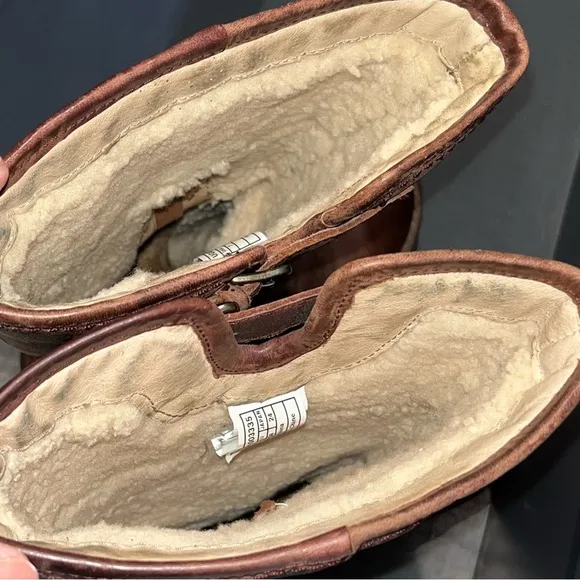 UGG Brown Leather Tupelo Shearling Boots