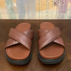 UGG Mens Capitola Cross Slide Leather Sandals 1153076 size 12