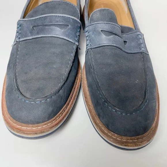 Ugg Whitfield Mens 12 Navy Suede Penny Loafers