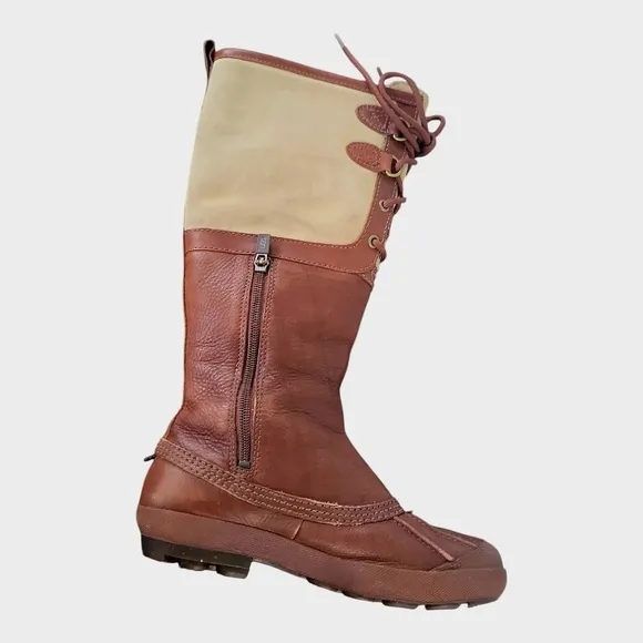 Ugg Women's Belcloud Sheepskin Shearling Lined Tall Duck Boots 7M