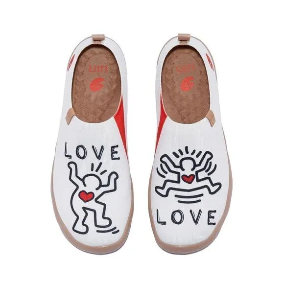 UIN Men's Slip Ons Canvas Flats Casual Loafers Shoes (True Love Toledo I)