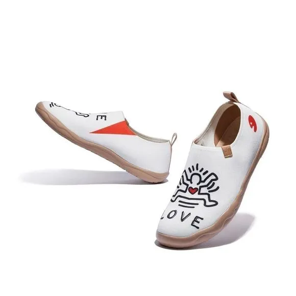 UIN Men's Slip Ons Canvas Flats Casual Loafers Shoes (True Love Toledo I)