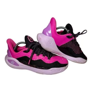 Under Armour Curry 11 'Girl Dad' Pink Purple Black Basketball Sneakers Men’s 9.5