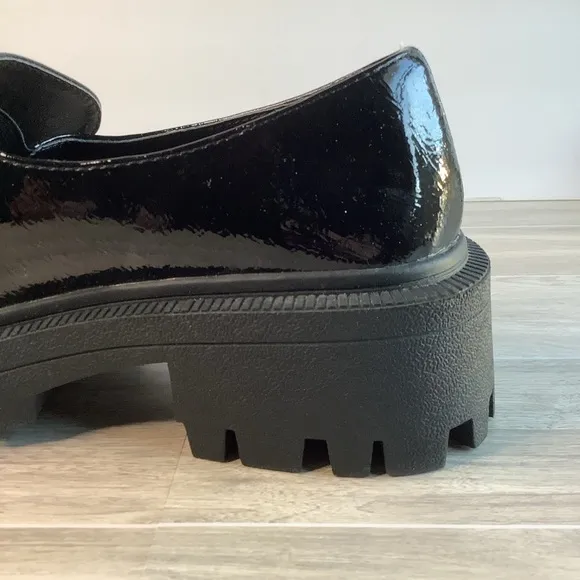 URBAN OUTFITTERS Chunky Platform Penny Loafers Lug Streetwear Creepers Black 10
