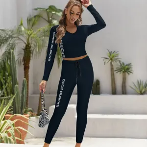 V-neck sweatshirt suit NZ153- (single picture and multiple spelling optional)