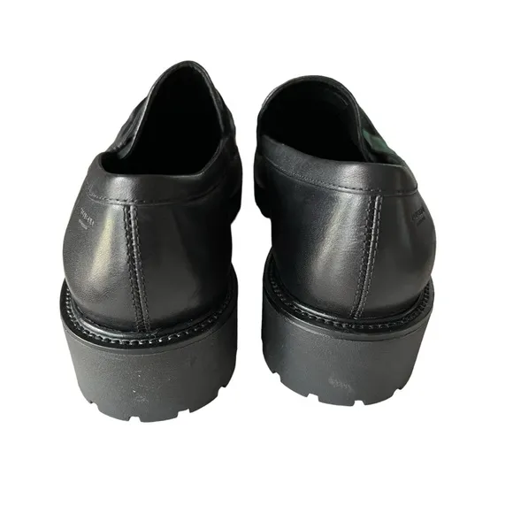 Vagabond Cosmo 2.0 Black Leather Platform Lug Sole Penny Loafer Women’s Size 9