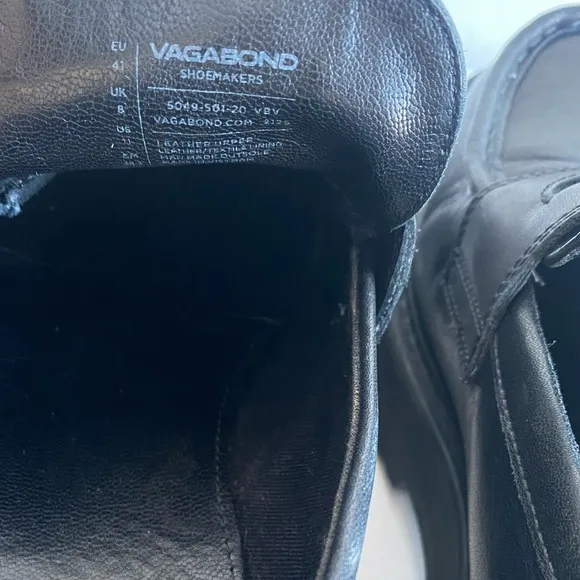 Vagabond Cosmo Chunky Platform Penny Loafer Size 11 Black