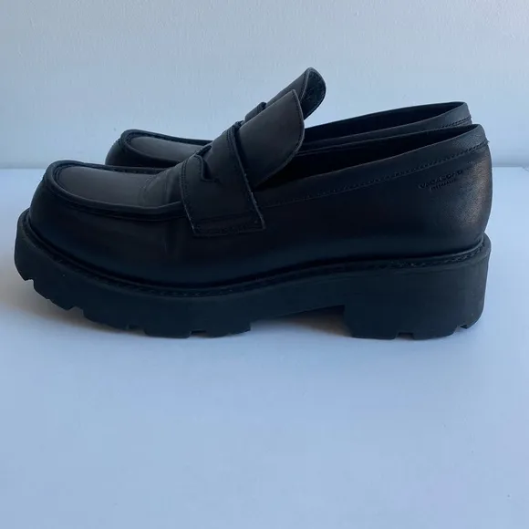 Vagabond Cosmo Chunky Platform Penny Loafer Size 11 Black