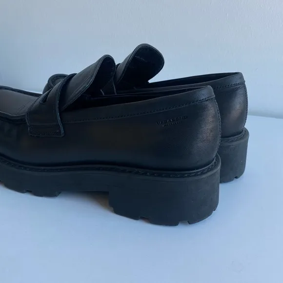 Vagabond Cosmo Chunky Platform Penny Loafer Size 11 Black