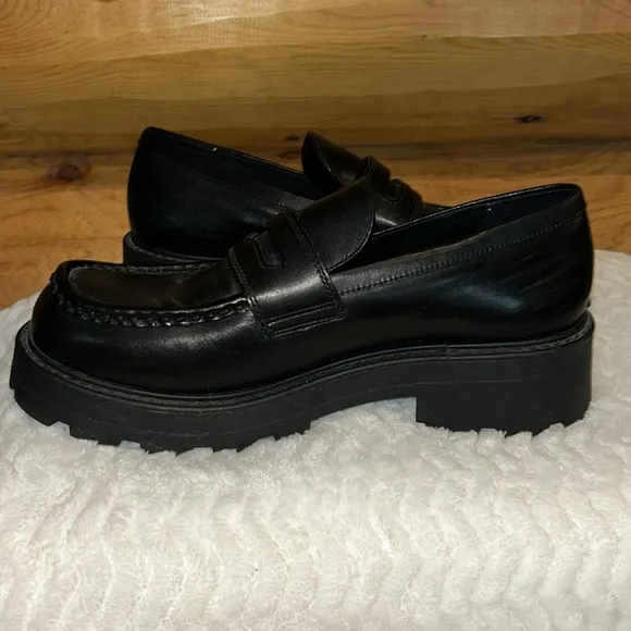 Vagabond EUC Cosmo 2.0 Platform Loafers Size 10 Women’s in Black Leather