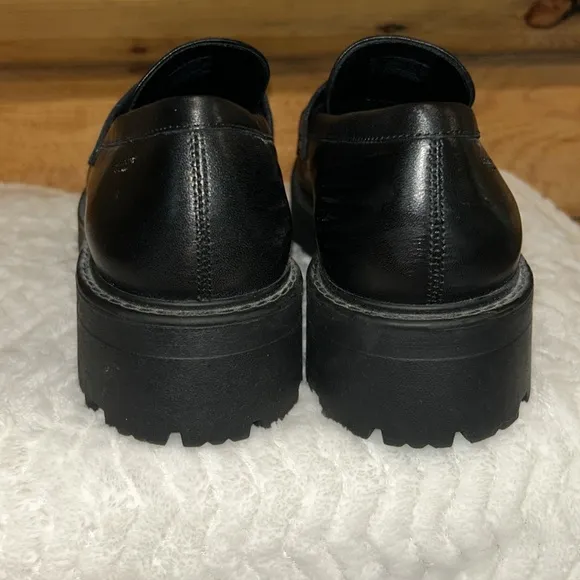 Vagabond EUC Cosmo 2.0 Platform Loafers Size 10 Women’s in Black Leather