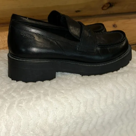 Vagabond EUC Cosmo 2.0 Platform Loafers Size 10 Women’s in Black Leather