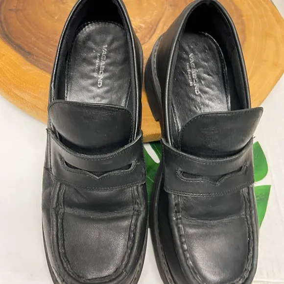 Vagabond Leather Platform Penny Loafers