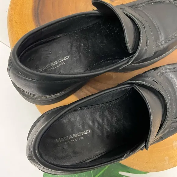 Vagabond Leather Platform Penny Loafers