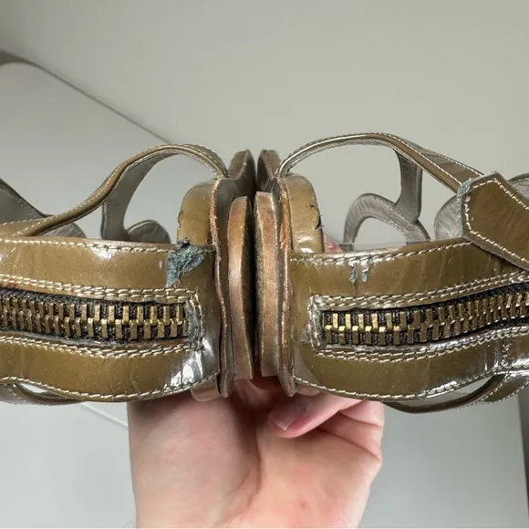 Valentino Garavani Patent Leather Gladiator Sandals
