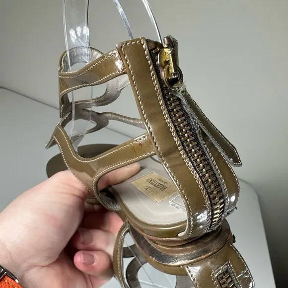 Valentino Garavani Patent Leather Gladiator Sandals
