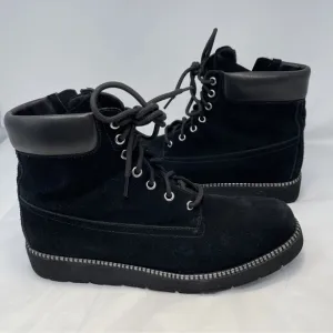 VANELI Women’s Sz 10.5 N Zeno Black Suede Boots Chunky Grunge Y2K With Box