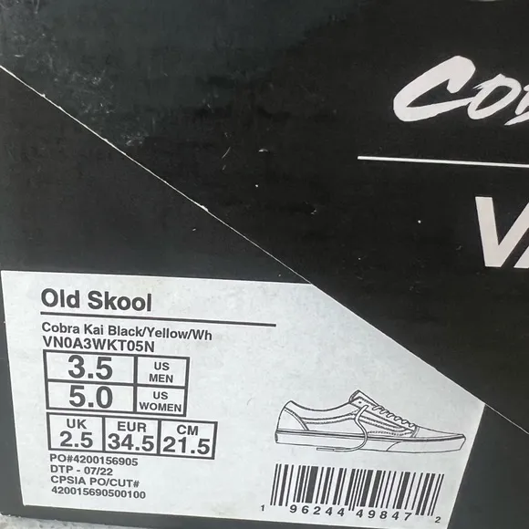 Vans Black and Yellow Sneakers with Iconic Waffle Sole