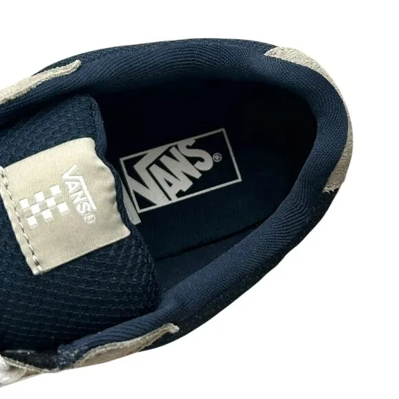 Vans Caldrone Youth Boy's Suede Sneakers Size 3 Gray/Navy Blue Classic Style