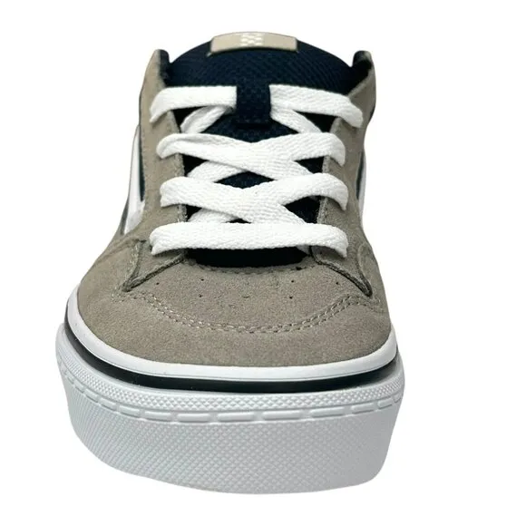 Vans Caldrone Youth Boy's Suede Sneakers Size 4 Gray/Navy Blue Classic Style