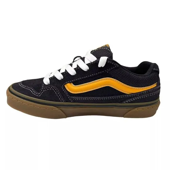 Vans Caldrone Youth Boy's Suede Sneakers Size 6 Navy Blue Classic Stylish Shoes