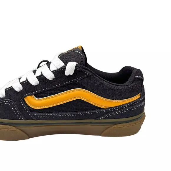 Vans Caldrone Youth Boy's Suede Sneakers Size 6 Navy Blue Classic Stylish Shoes