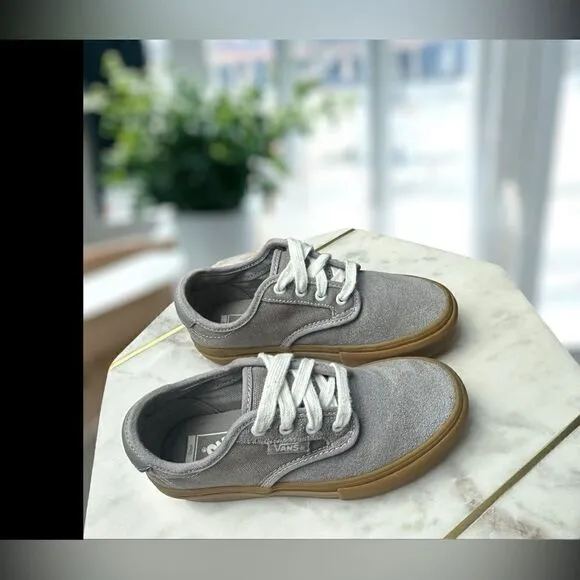 VANS Kids Pro Chima Ferguson Gum Sole Sneakers Shoes Grey Size 13