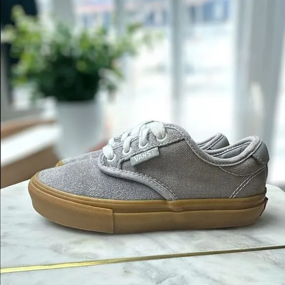 VANS Kids Pro Chima Ferguson Gum Sole Sneakers Shoes Grey Size 13