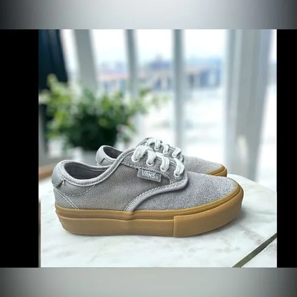 VANS Kids Pro Chima Ferguson Gum Sole Sneakers Shoes Grey Size 13
