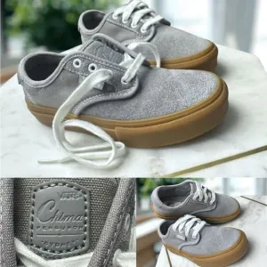 VANS Kids Pro Chima Ferguson Gum Sole Sneakers Shoes Grey Size 13