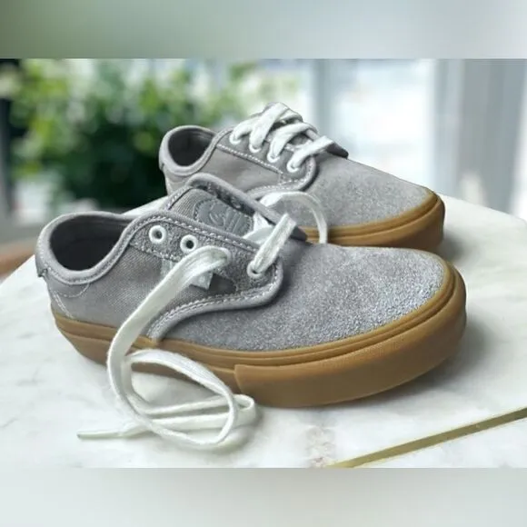 VANS Kids Pro Chima Ferguson Gum Sole Sneakers Shoes Grey Size 13