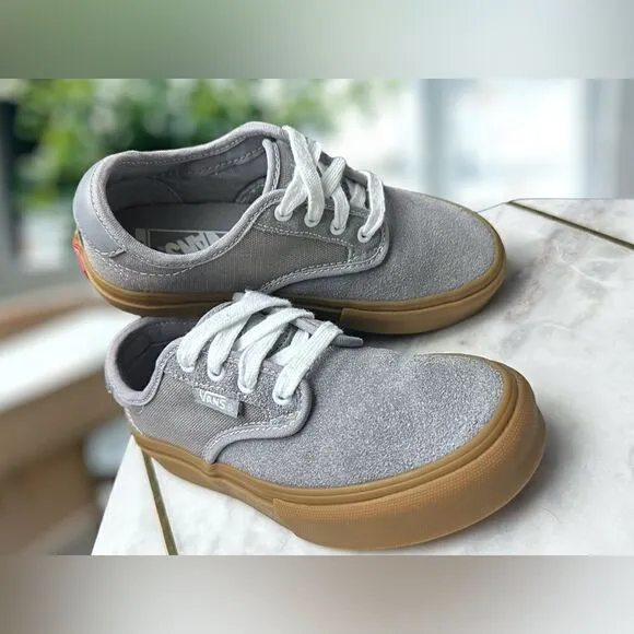 VANS Kids Pro Chima Ferguson Gum Sole Sneakers Shoes Grey Size 13