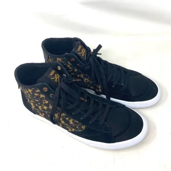 VANS Lizzie Tortoise Sneakers Dark Brown Suede Canvas Shoe Skate Men VN0A4BX1YI5