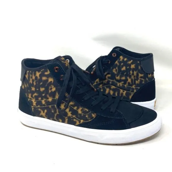 VANS Lizzie Tortoise Sneakers Dark Brown Suede Canvas Shoe Skate Men VN0A4BX1YI5
