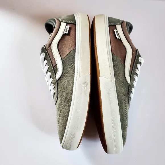 Vans Men's Olive and Brown Sneakers Gilbert Crocket Size 9.5